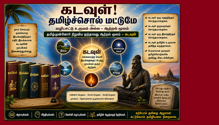 தலைப்பு: கடவுள்! தமிழ்ச்சொல் மட்டுமே